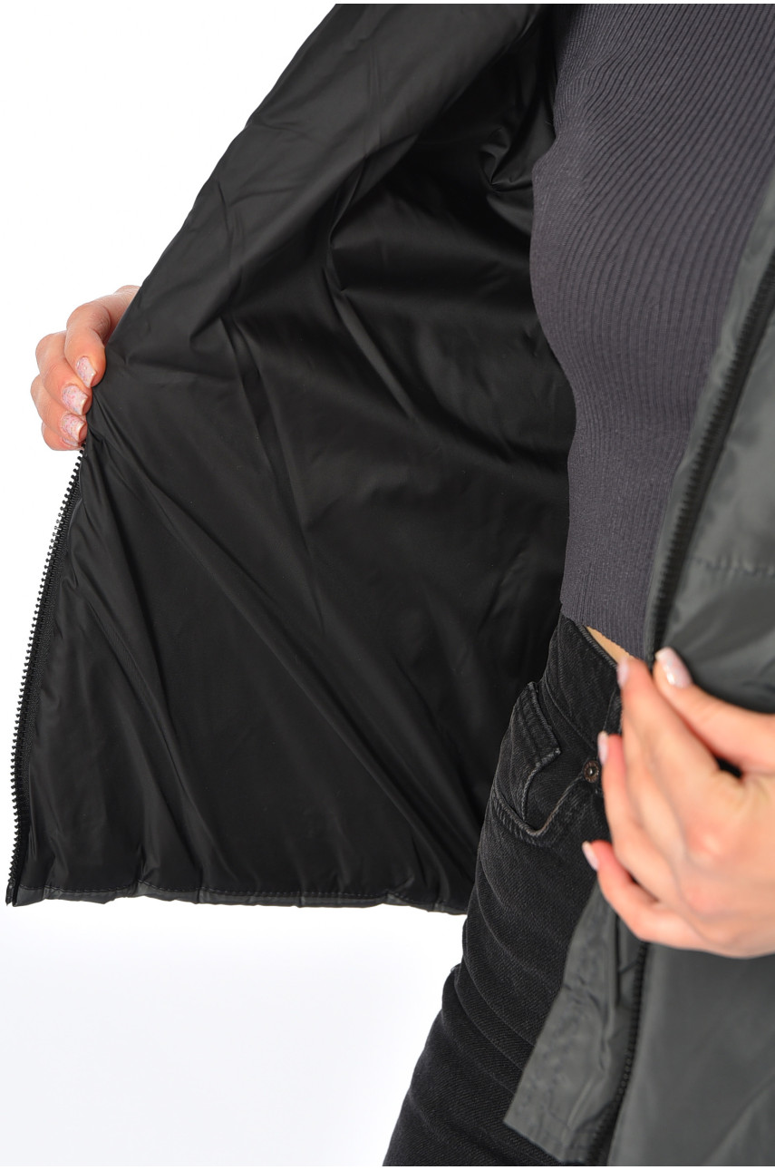 Куртка жіноча сірого кольору 239-1 194066 Куртка жіноча сірого кольору 239-1 194066