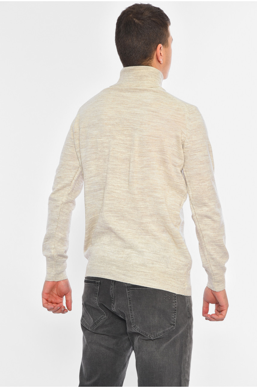 Гольф чоловічий однотонний світло-бежевого кольору 4026-10 194079 Гольф чоловічий однотонний світло-бежевого кольору 4026-10 194079