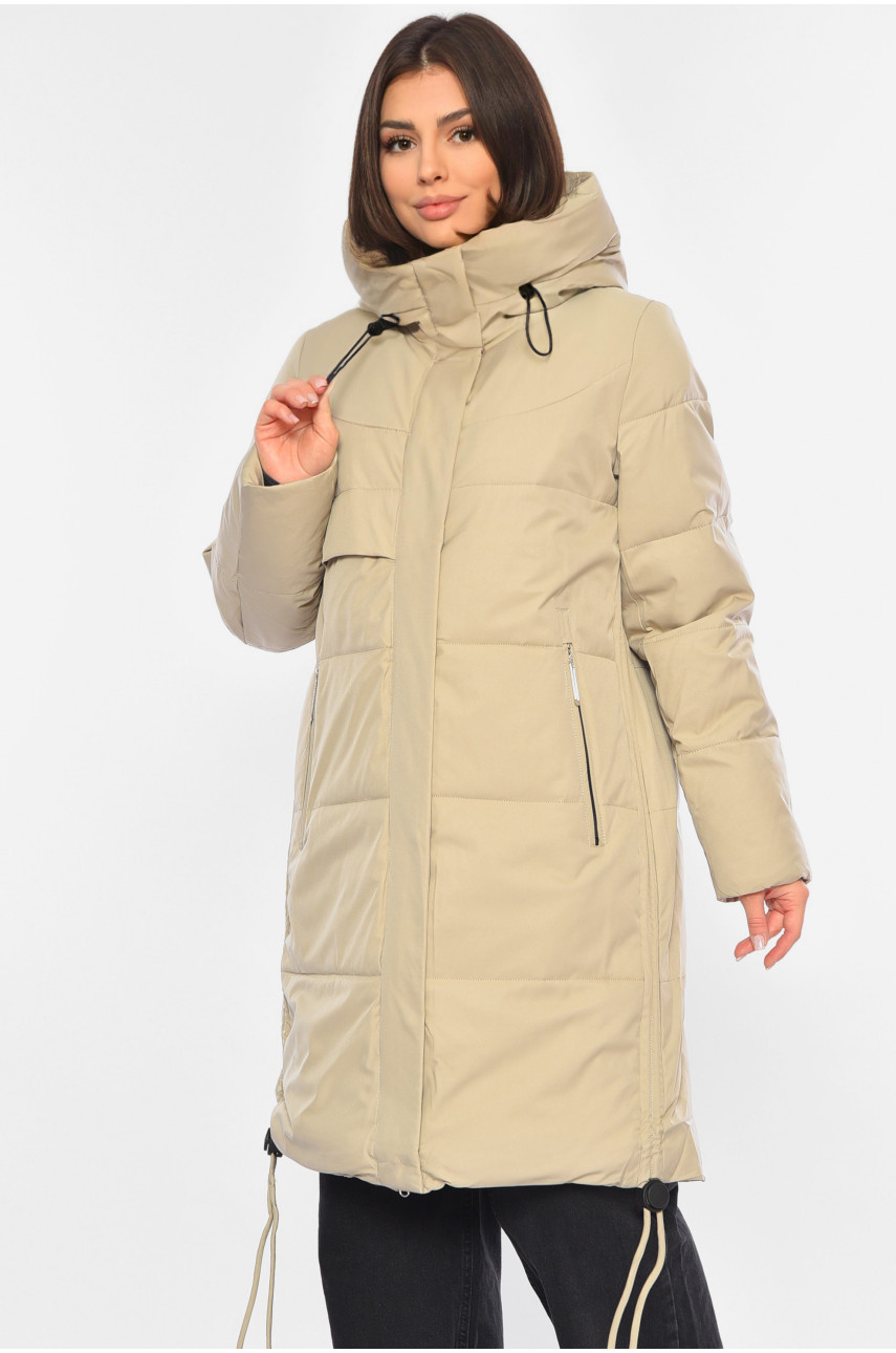 Куртка жіноча зимова бежевого кольору 2323 194086