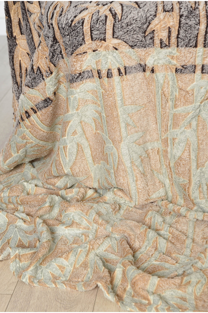 Плед коричневого цвета с принтом размер 150*200 194103