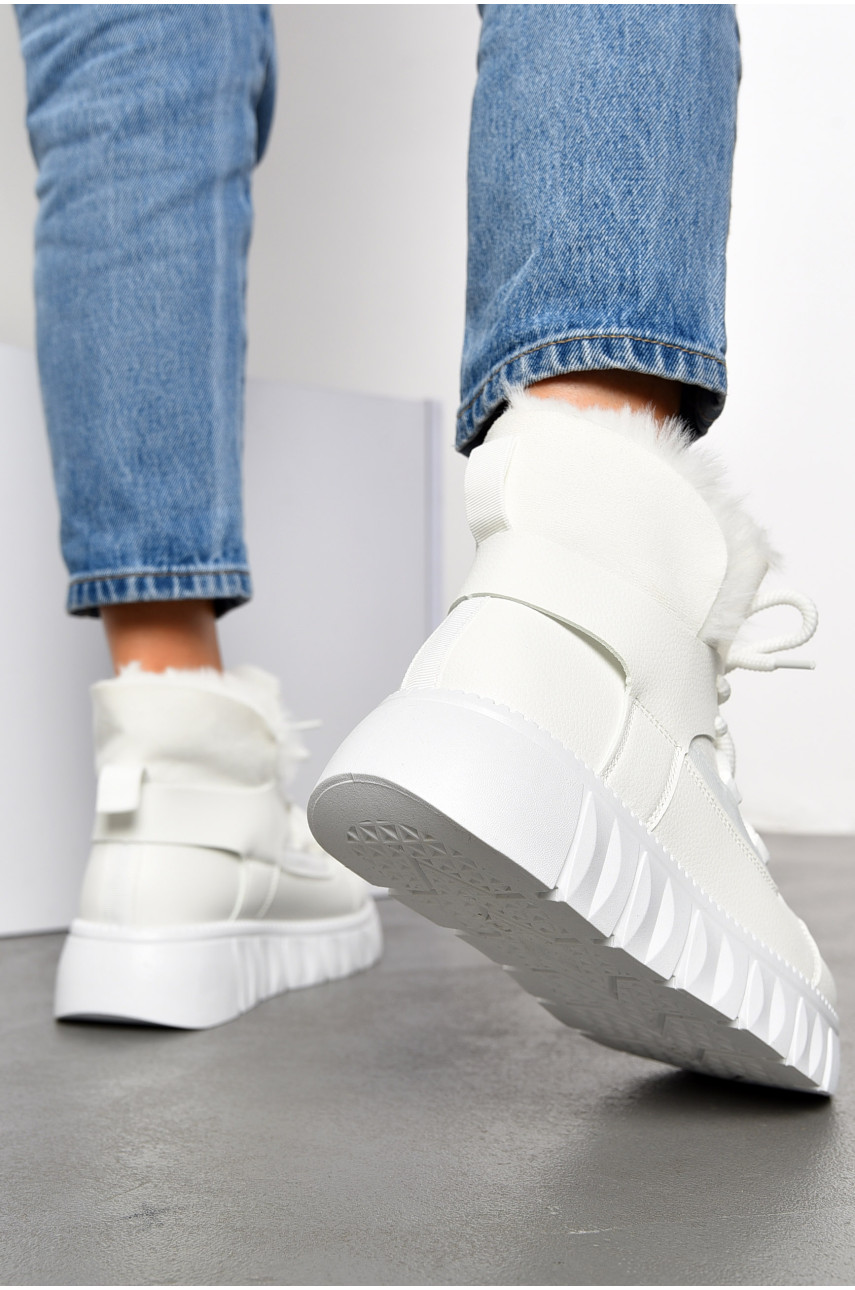 Ботинки женские зимние белого цвета на меху fc01-2 194114 Ботинки женские зимние белого цвета на меху fc01-2 194114