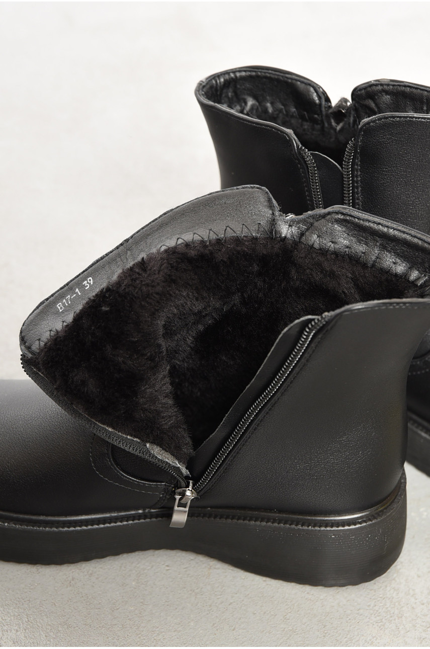 Ботинки женские зимние черного цвета на меху в17-1 194117 Ботинки женские зимние черного цвета на меху в17-1 194117