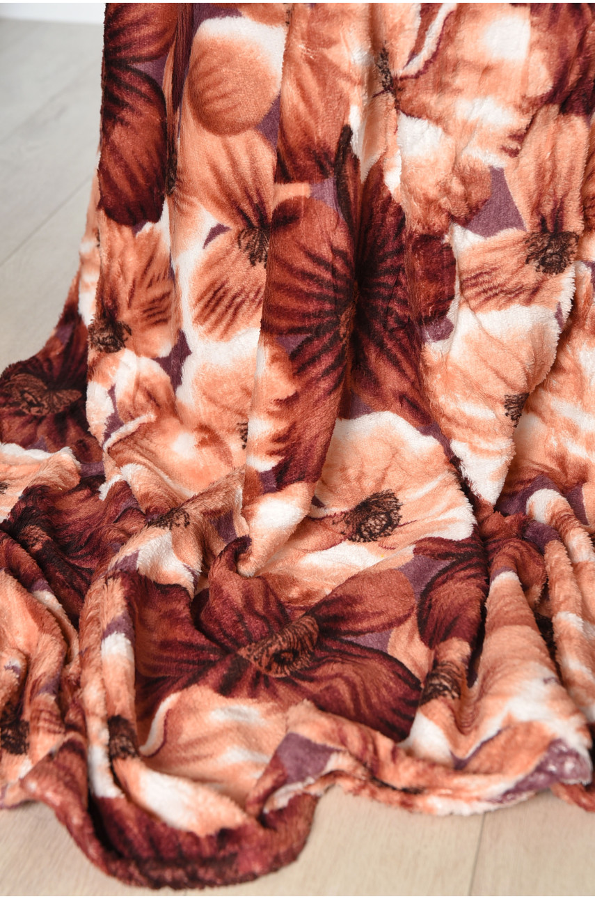 Плед темно-бежевого цвета с принтом размер 200*230 194131