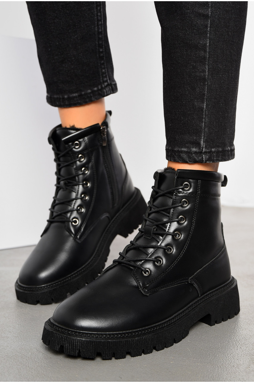 Ботинки женские зимние черного цвета на меху 0441-1 194157
