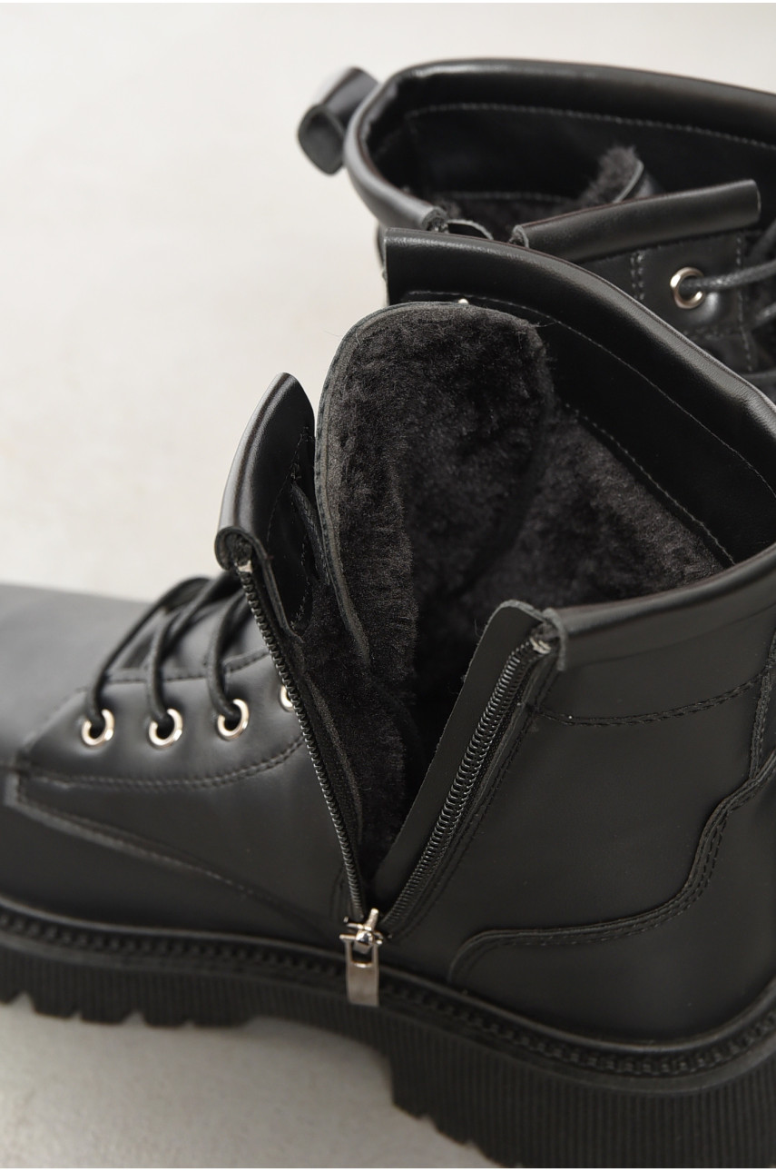 Ботинки женские зимние черного цвета на меху 0441-1 194157 Ботинки женские зимние черного цвета на меху 0441-1 194157