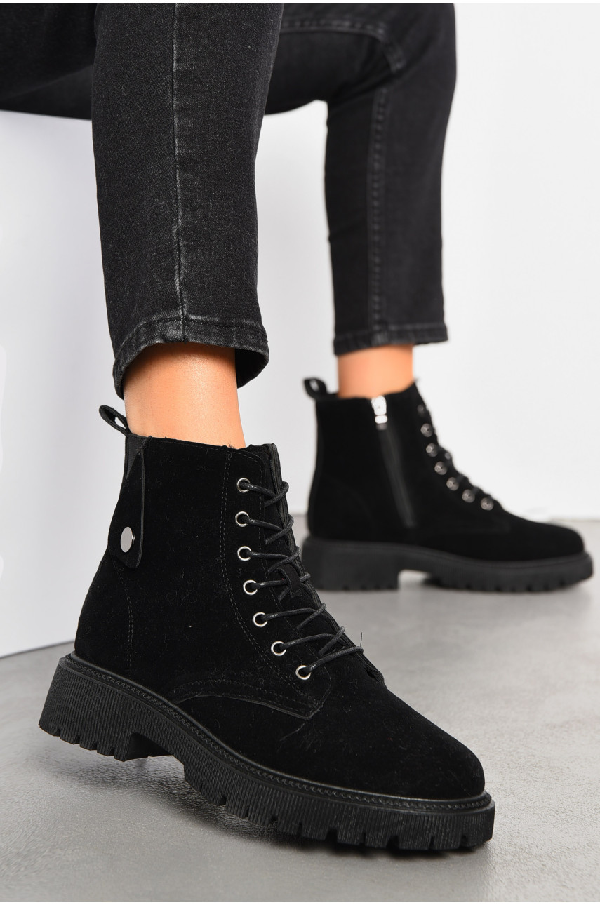 Ботинки женские зимние черного цвета на меху 0435-3 194159