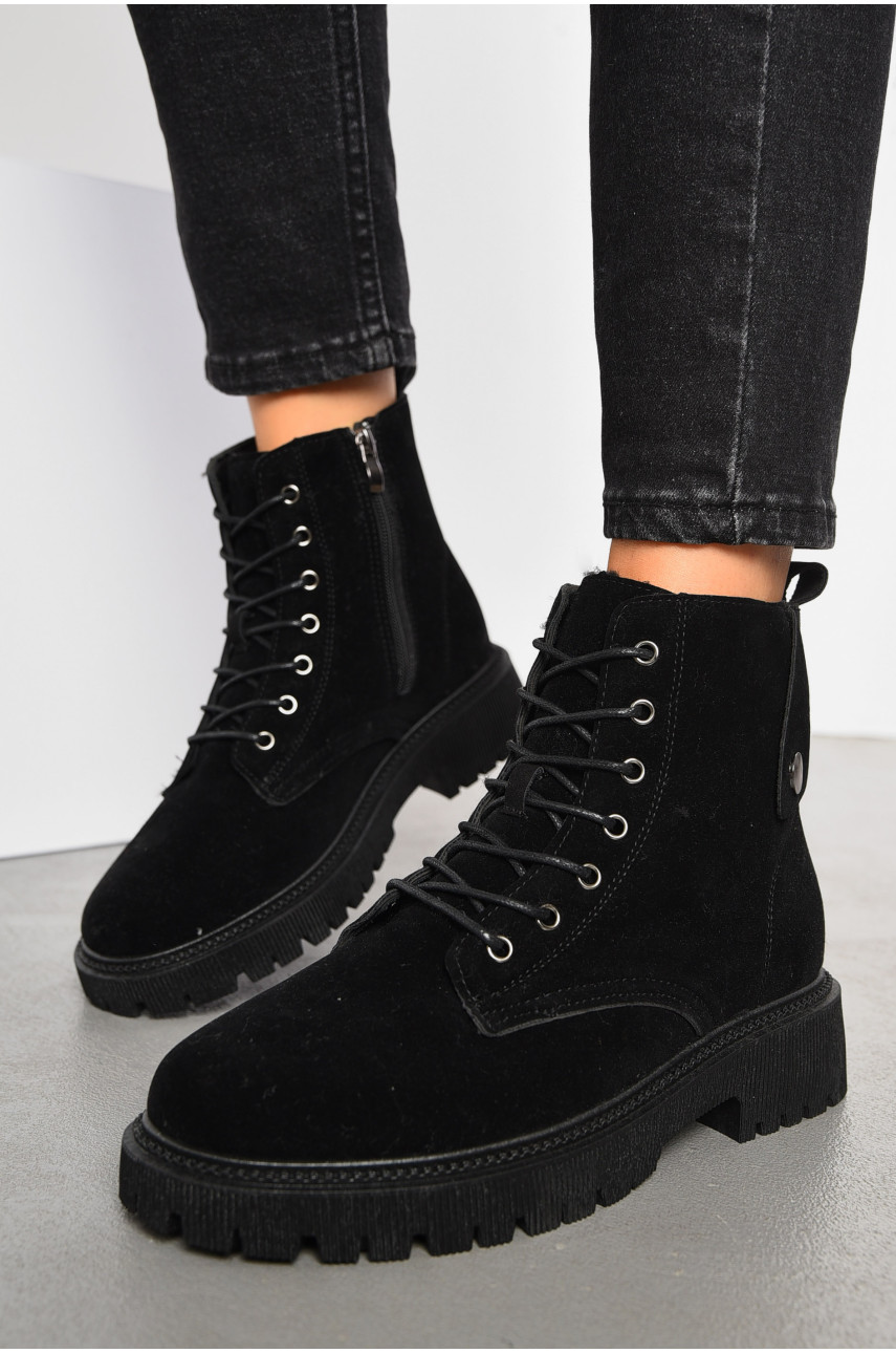 Ботинки женские зимние черного цвета на меху 0435-3 194159