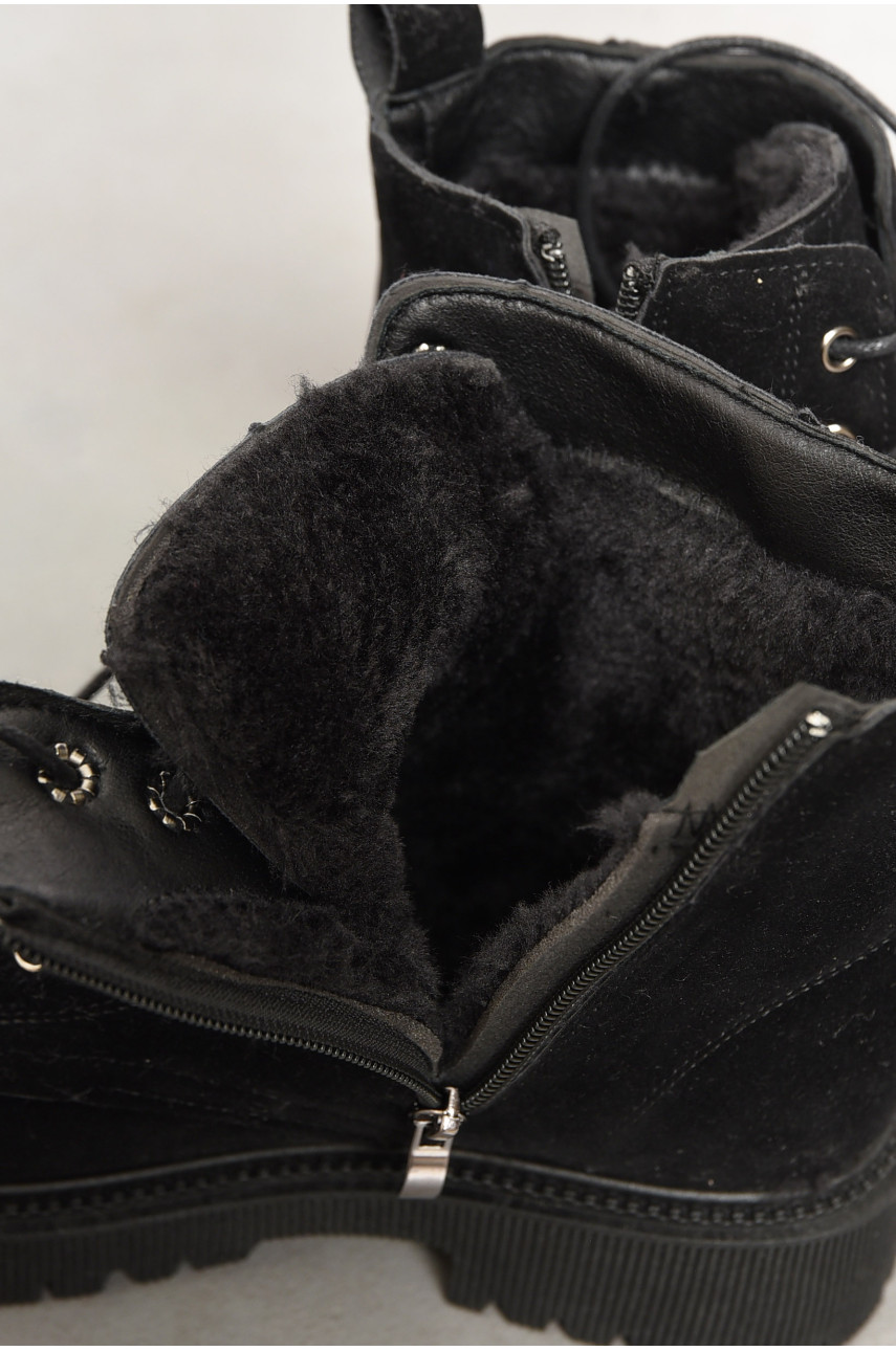 Ботинки женские зимние черного цвета на меху 0435-3 194159 Ботинки женские зимние черного цвета на меху 0435-3 194159
