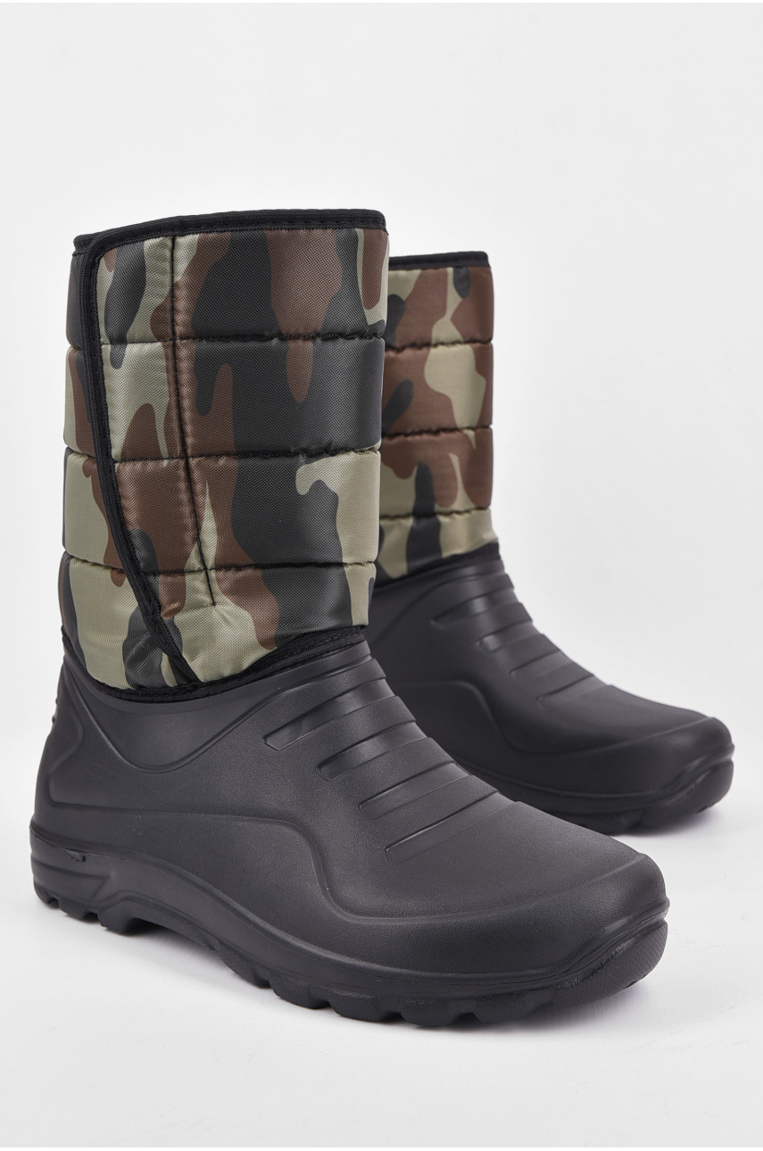 Дутики чоловічі піна на хутрі чорного кольору СМ-334 194164