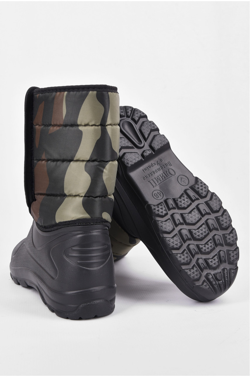 Дутики чоловічі піна на хутрі чорного кольору СМ-334 194164