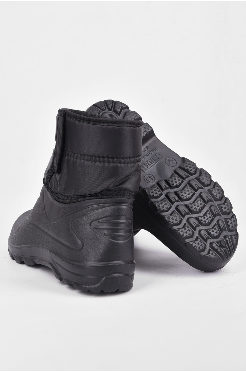 Дутики чоловічі піна на хутрі чорного кольору СМ-322 194166 Дутики чоловічі піна на хутрі чорного кольору СМ-322 194166