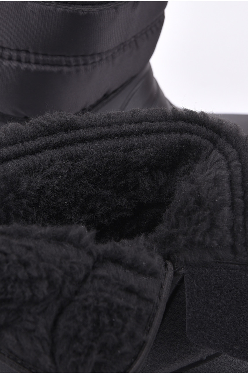 Дутики чоловічі піна на хутрі чорного кольору СМ-322 194166 Дутики чоловічі піна на хутрі чорного кольору СМ-322 194166