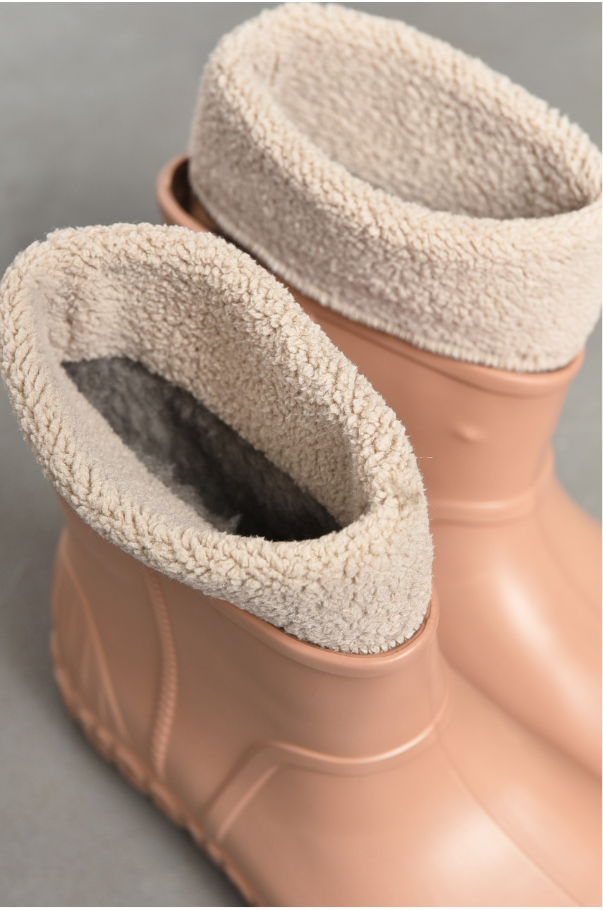 Галоши женские со съемным носком бежевого цвета 661 194169