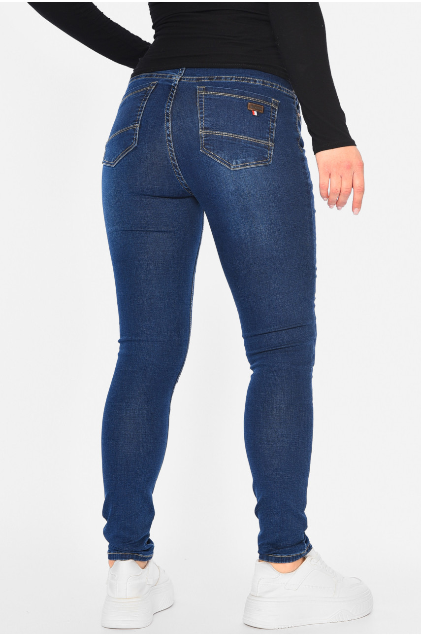 Джинси жіночі для вагітних синього кольору В642 194180 Джинси жіночі для вагітних синього кольору В642 194180