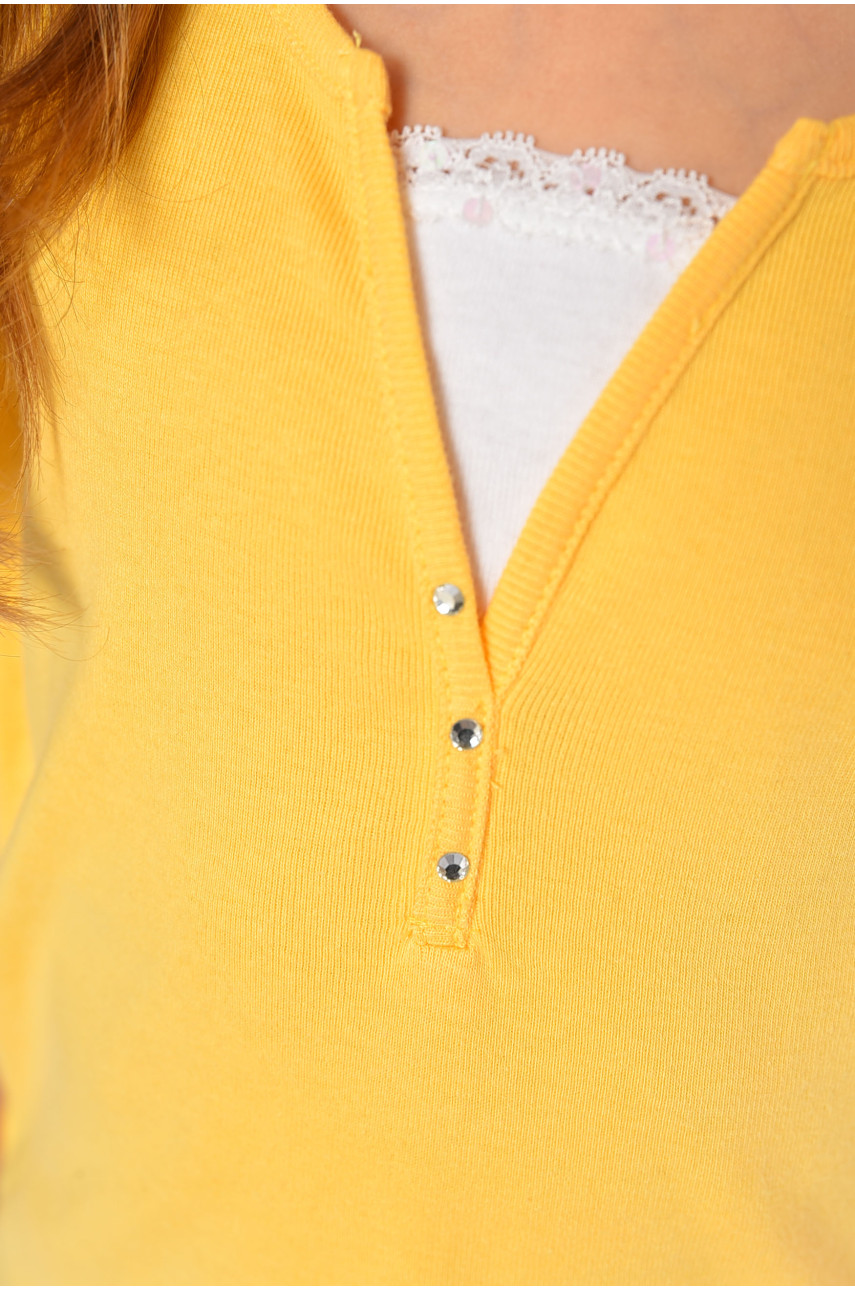 Футболка детская для девочки желтого цвета 194254