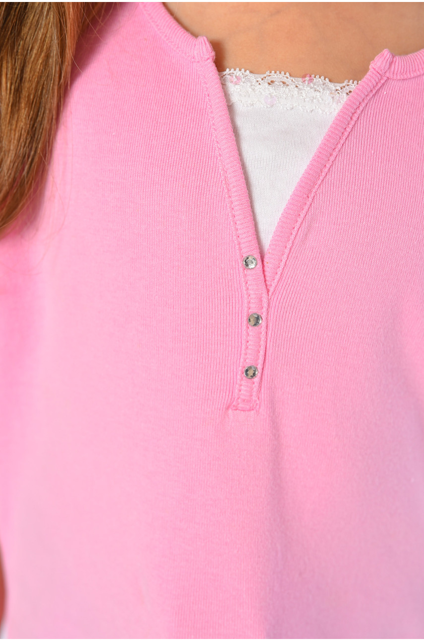 Футболка детская для девочки розового цвета 194257