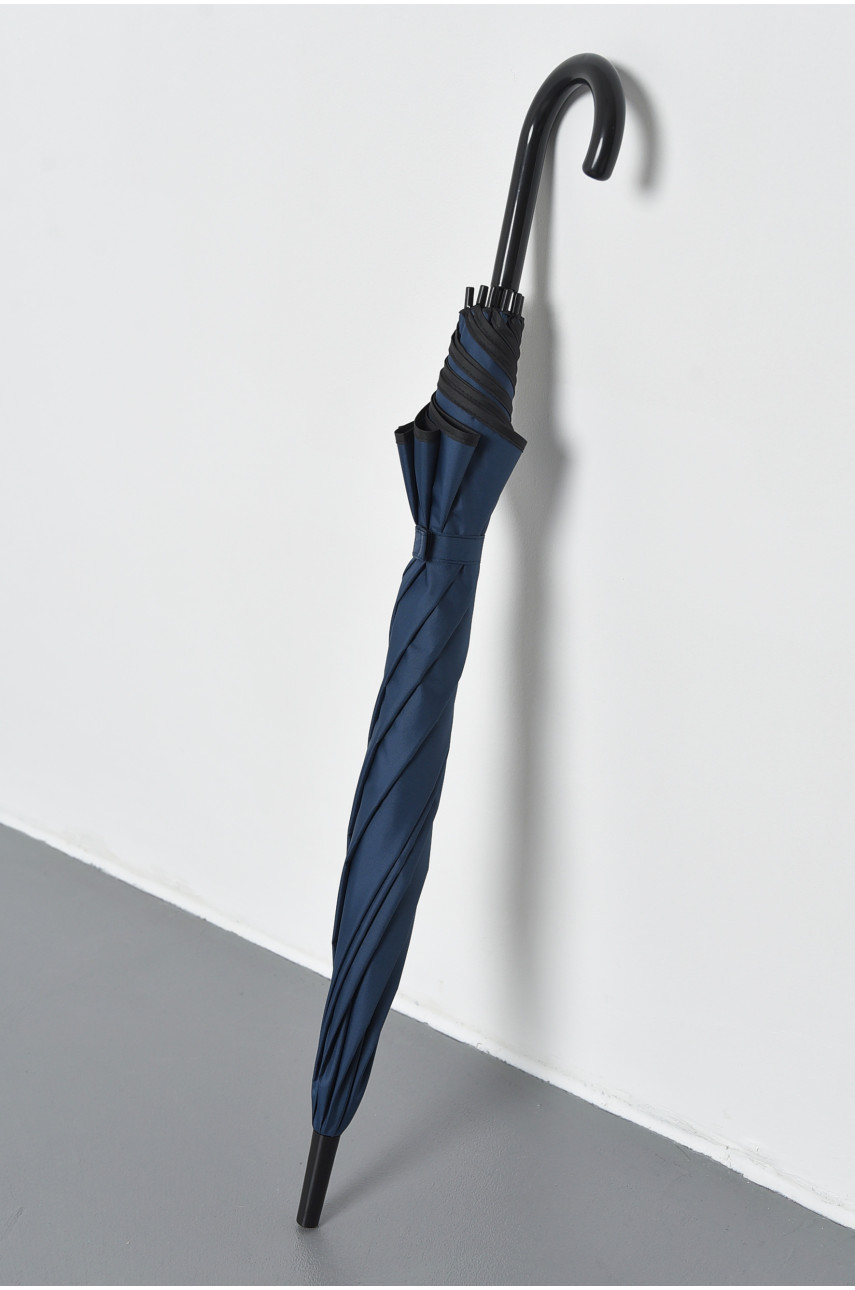 Зонт полуавтомат трость тёмно-синего цвета 302 194266