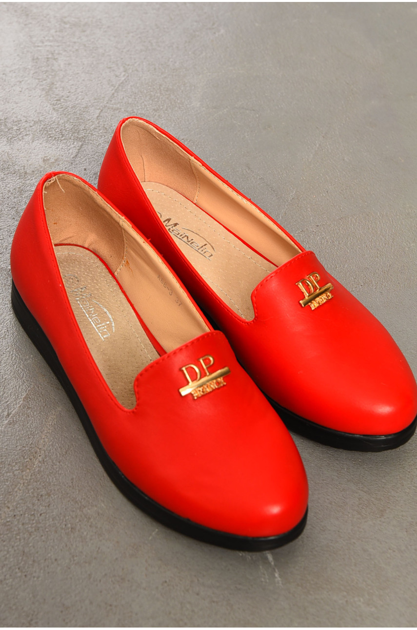 Туфлі-лофери жіночі червоного кольору 1800446 194292