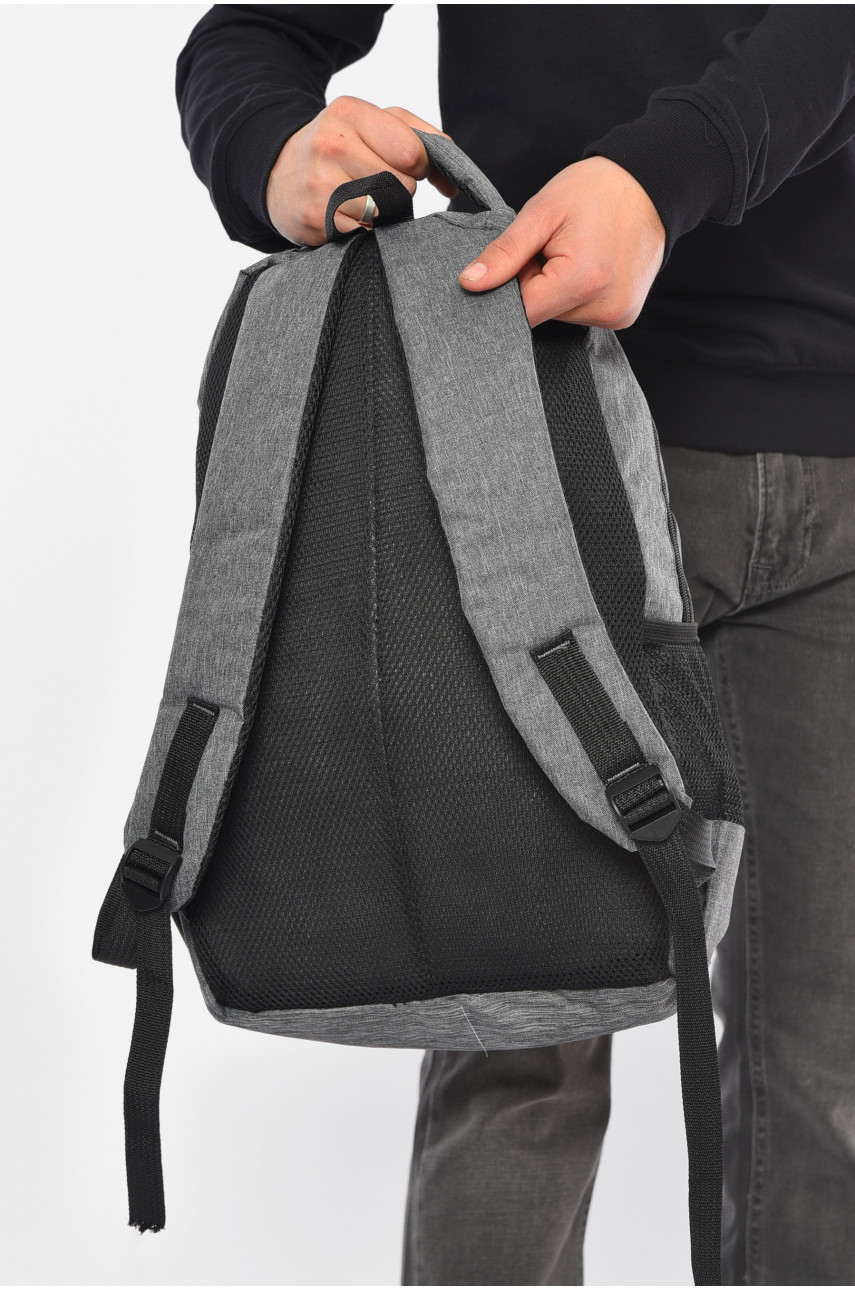 Рюкзак чоловічий текстильний сірого кольору 9911 194334 Рюкзак чоловічий текстильний сірого кольору 9911 194334