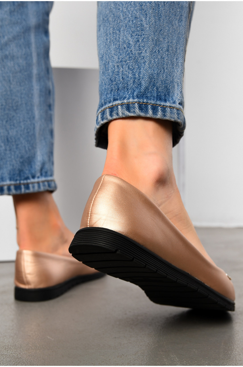 Балетки женские золотистого цвета 1746500 194365 Балетки женские золотистого цвета 1746500 194365