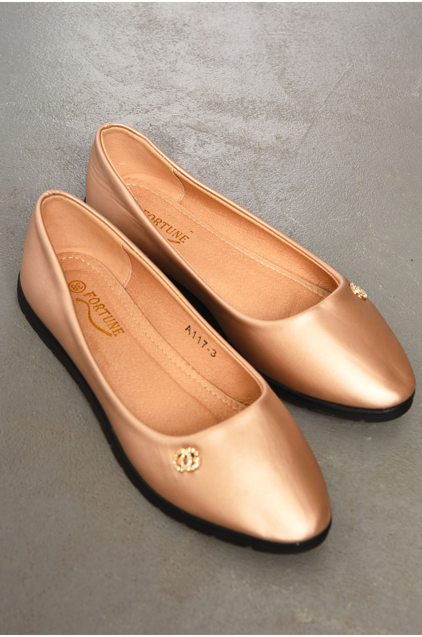 Балетки женские золотистого цвета 1746500 194365 Балетки женские золотистого цвета 1746500 194365