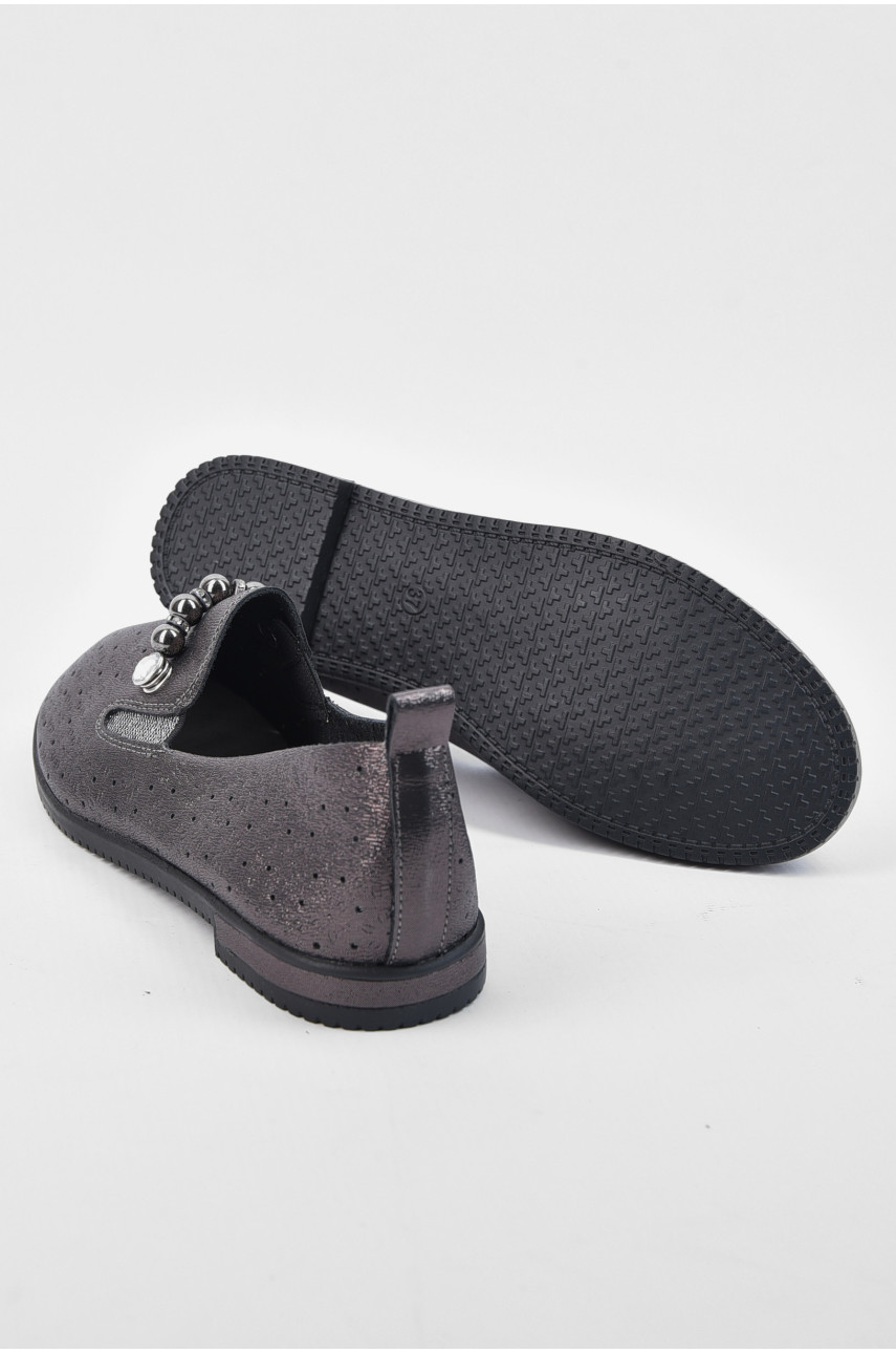 Балетки для девочки коричневого цвета 194370