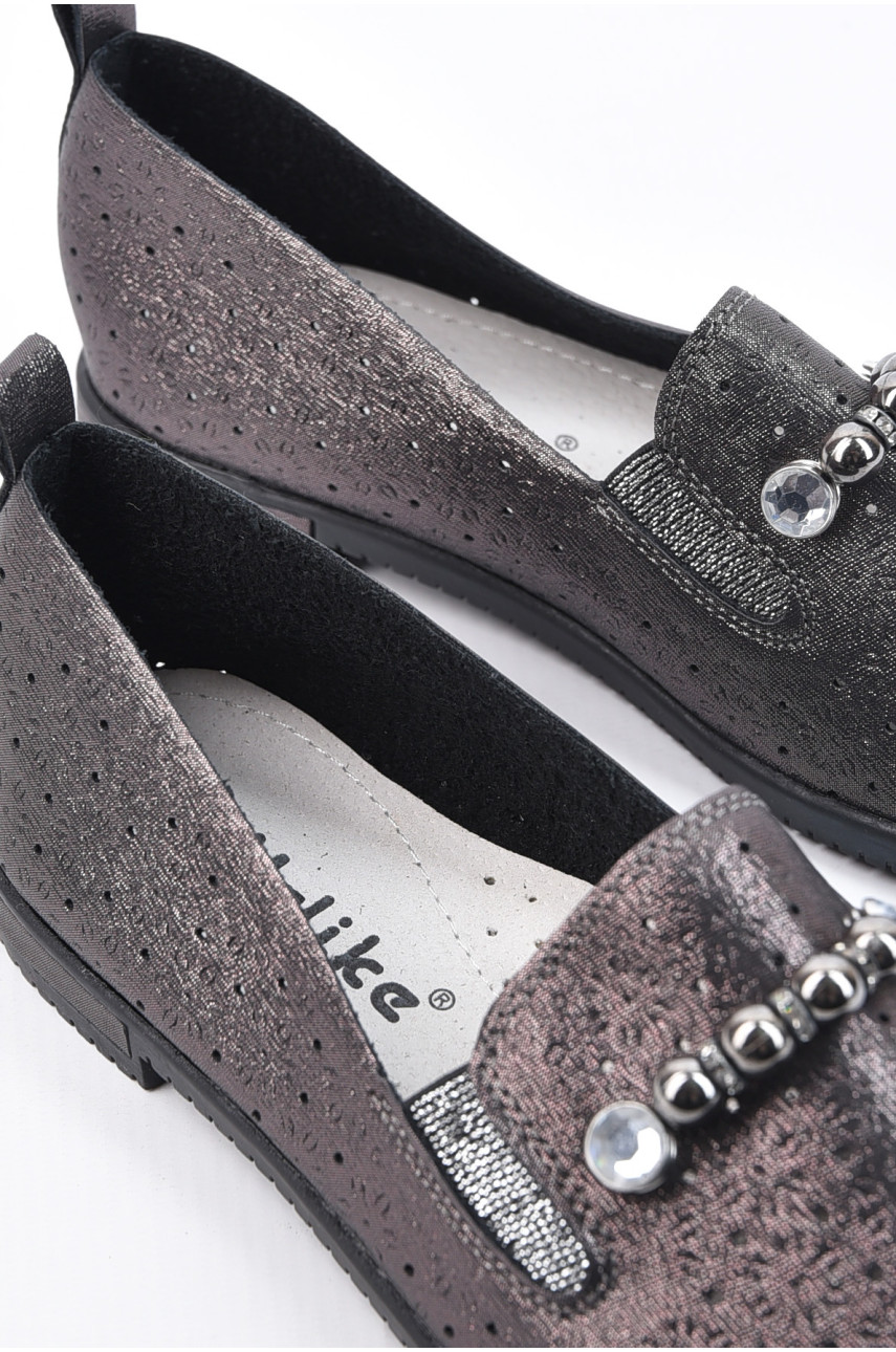 Балетки для девочки коричневого цвета 194370