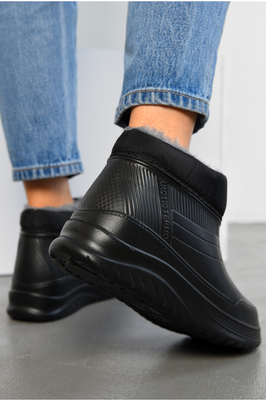 Галоши женские утепленные черного цвета D39A 194412