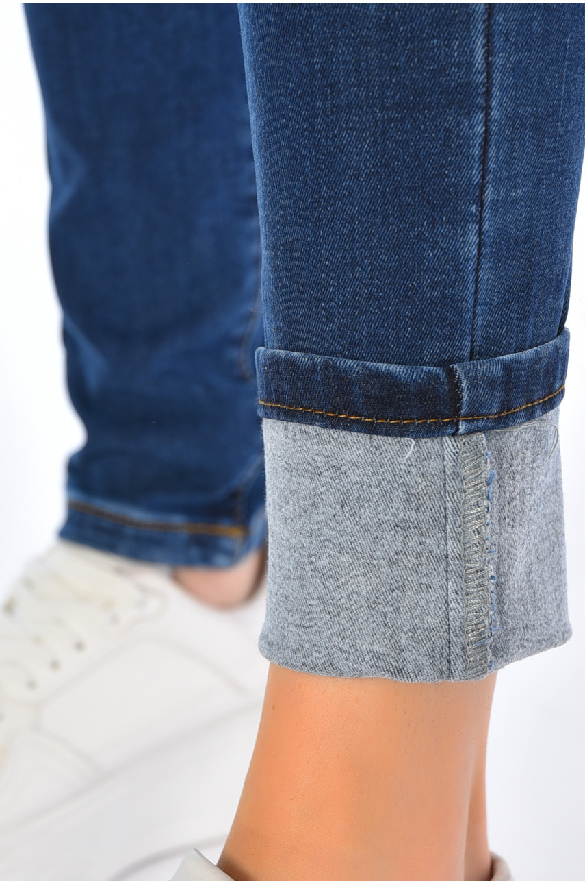 Джинси жіночі утеплені темно-синього кольору 7139 194415