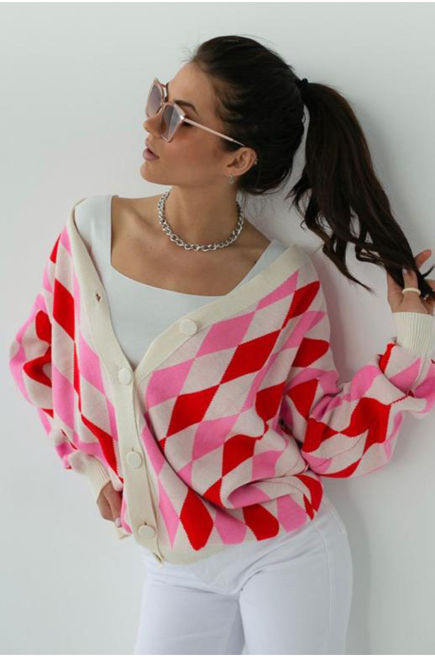 Кардиган жіночий білого кольору 194424 Кардиган жіночий білого кольору 194424