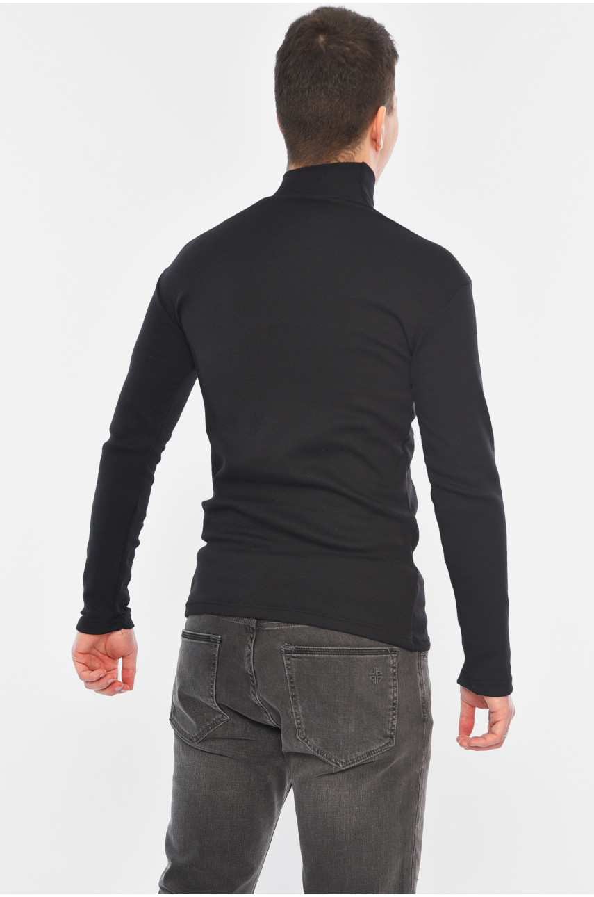 Гольф чоловічий на флісі чорного кольору 007 194453