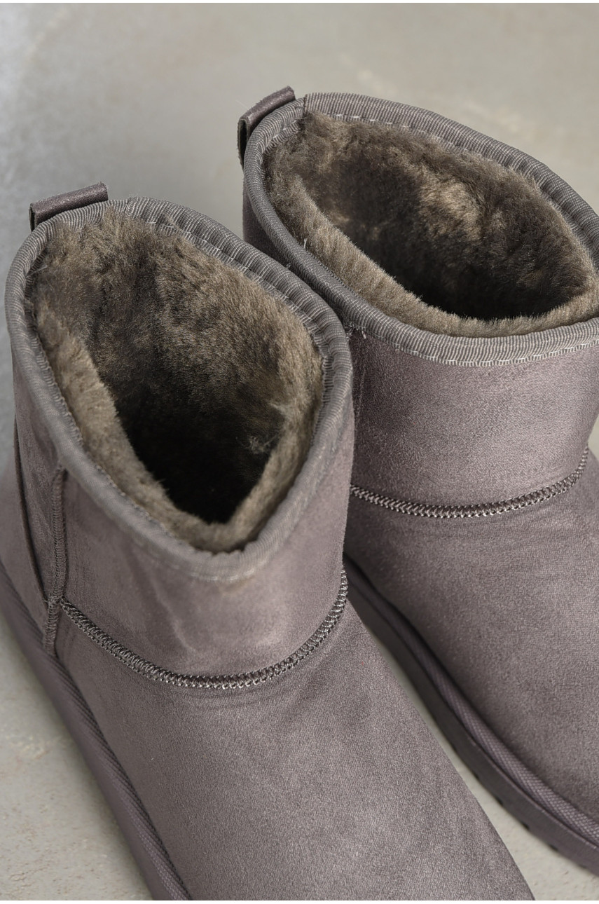 Угги женские на меху серого цвета Д-2 194457