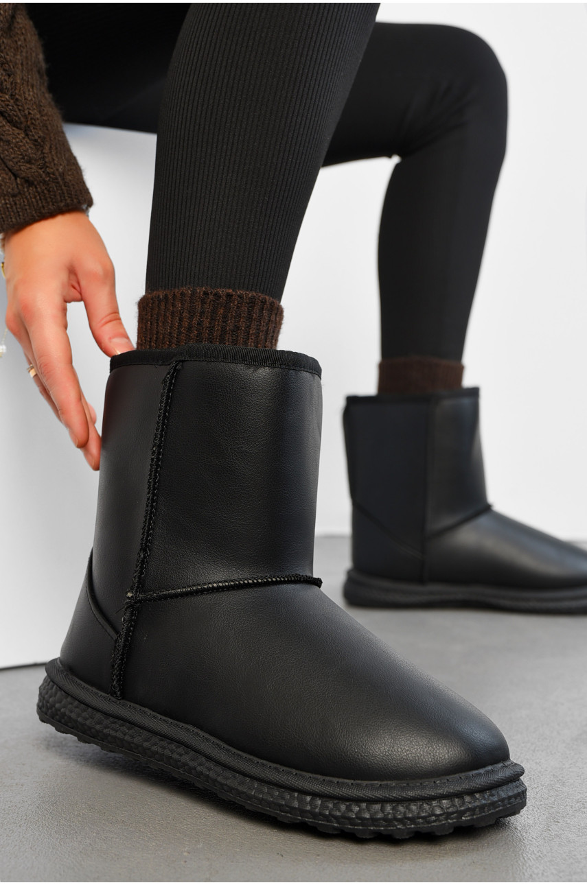 Угги женские на меху черного цвета Д-8 194461