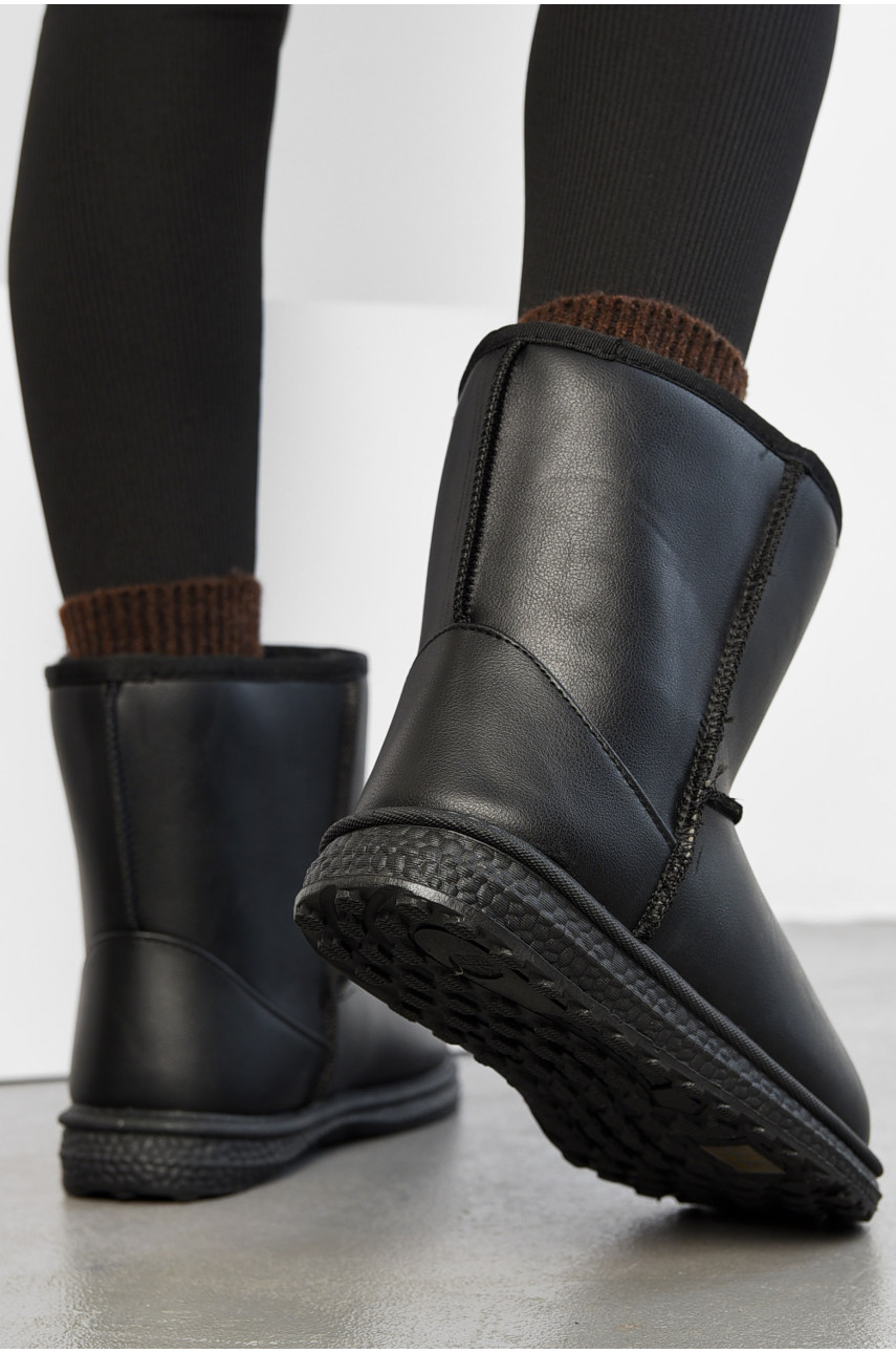 Угги женские на меху черного цвета Д-8 194461