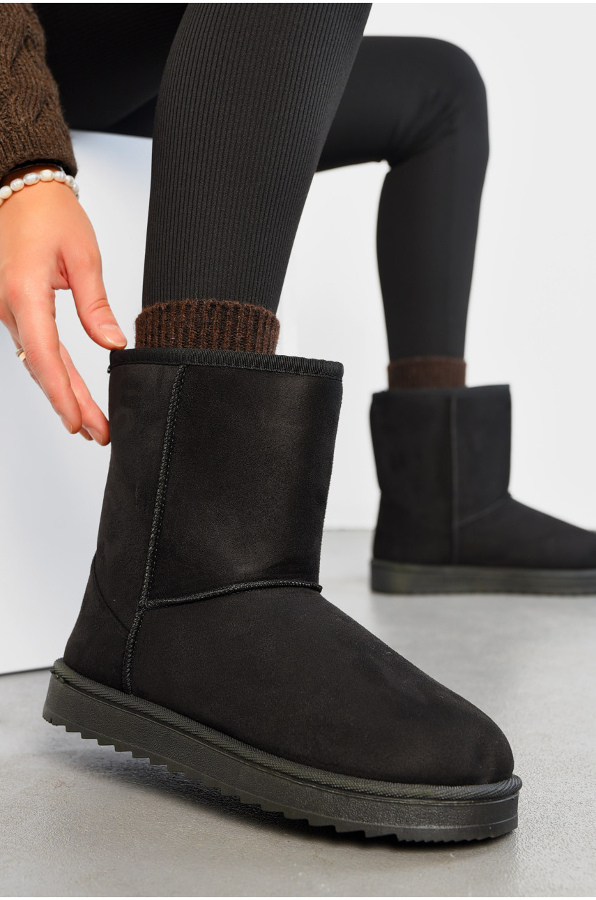 Угги женские на меху черного цвета Д-6 194462