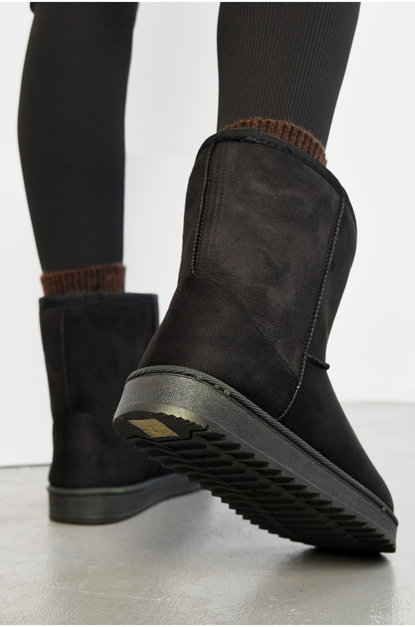 Угги женские на меху черного цвета Д-6 194462