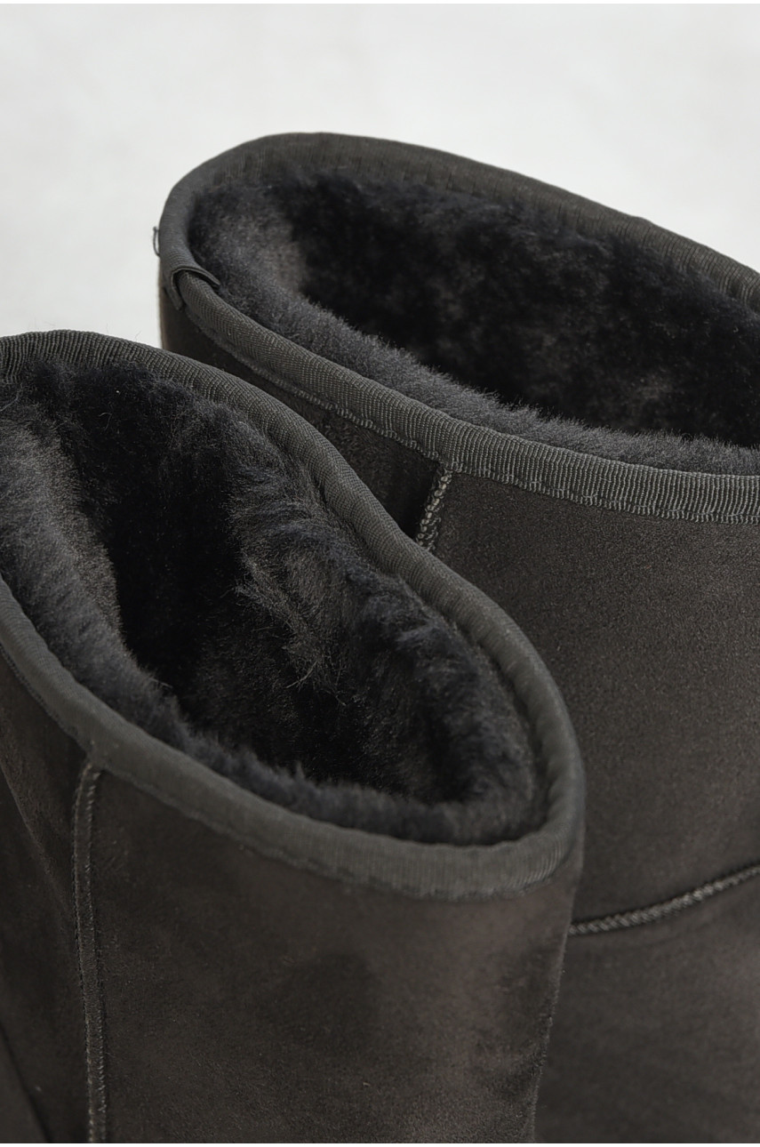 Угги женские на меху черного цвета Д-6 194462