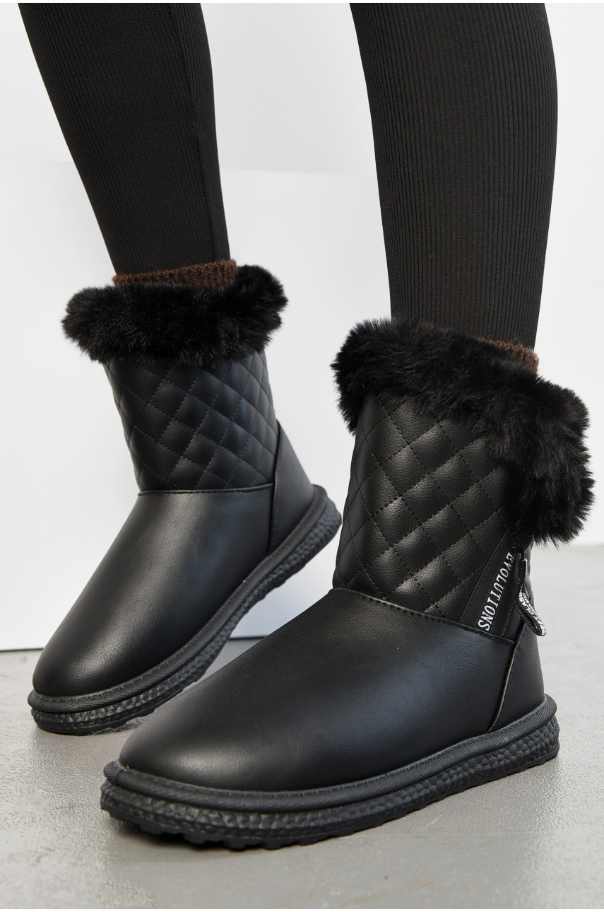 Угги женские на меху черного цвета Д-10 194464