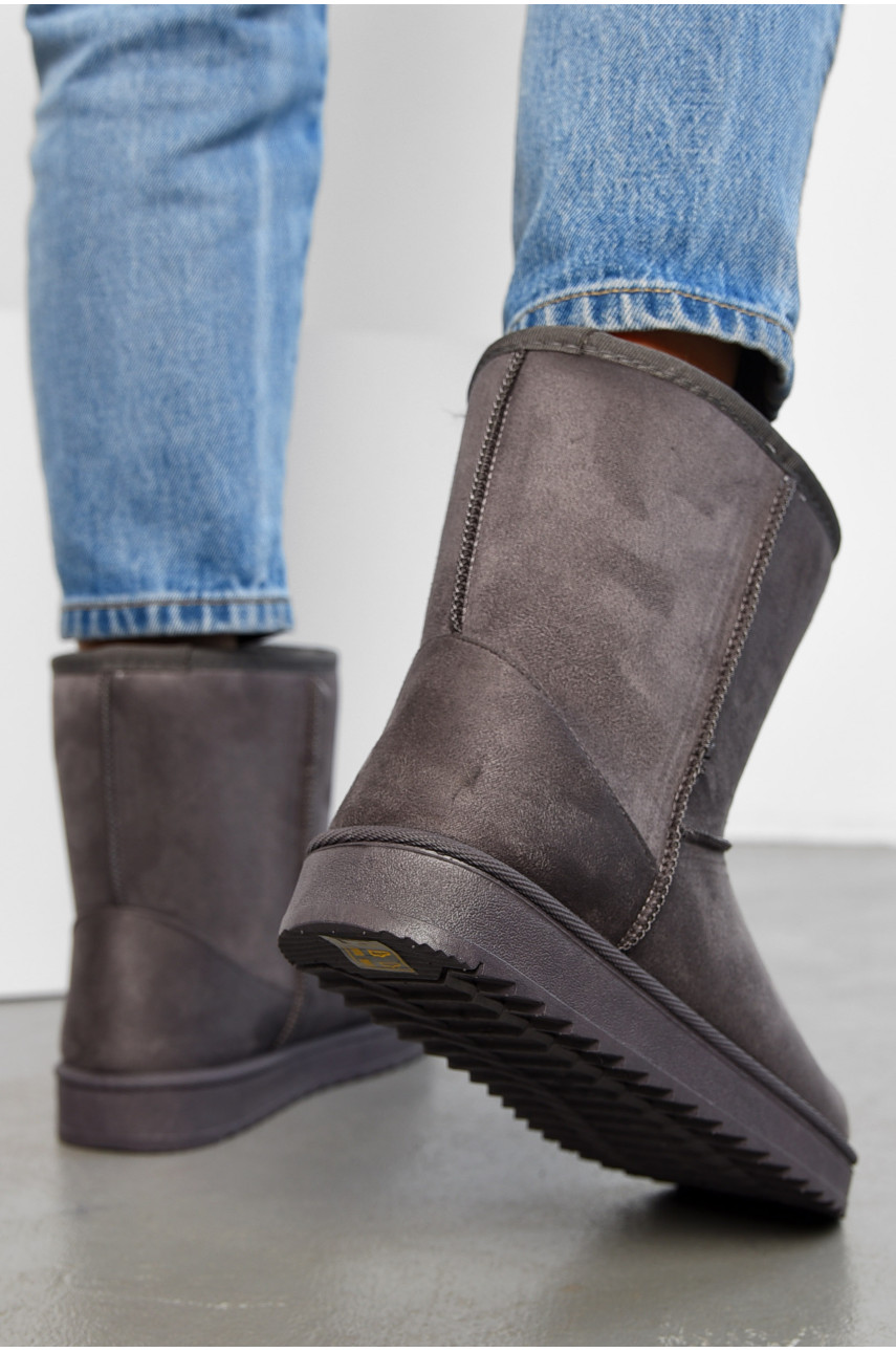 Угги женские на меху серого цвета Д-7 194470