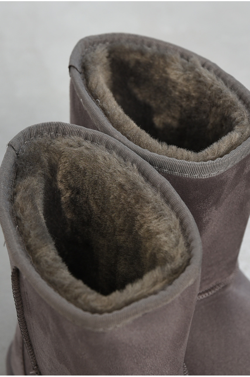 Угги женские на меху серого цвета Д-7 194470