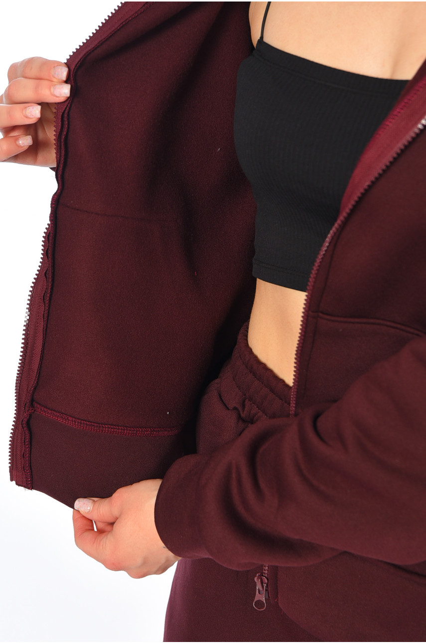 Спортивний костюм жіночий бордового кольору 4059 194507