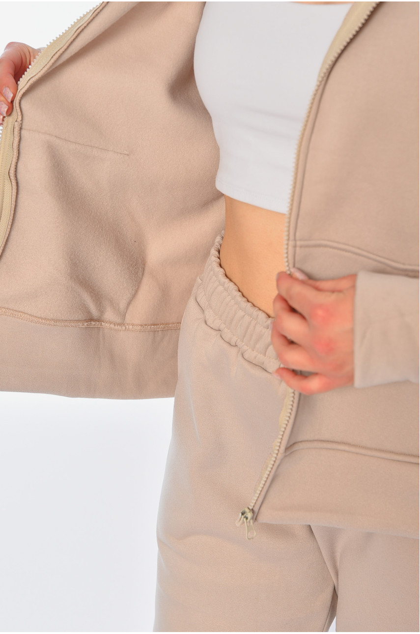 Спортивний костюм жіночий бежевого кольору 4059 194533