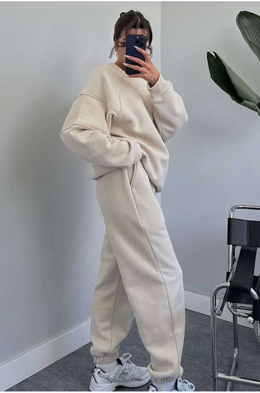 Спортивний костюм жіночий бежевого кольору 398 194548