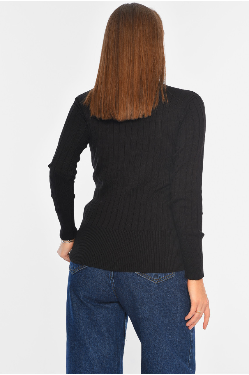 Гольф женский однотонный черного цвета 4659 194552 Гольф женский однотонный черного цвета 4659 194552