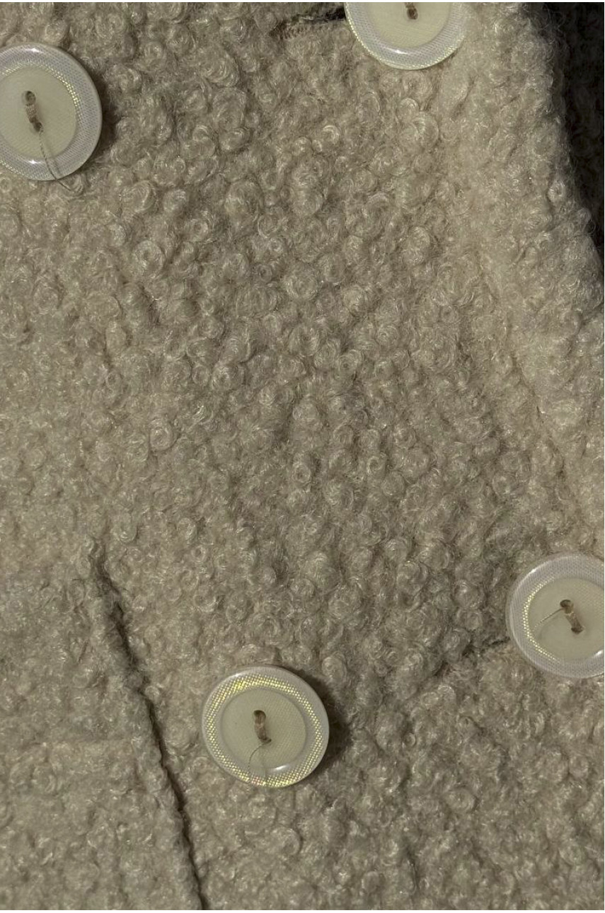 Пальто тедді жіноче бежевого кольору 464 194553