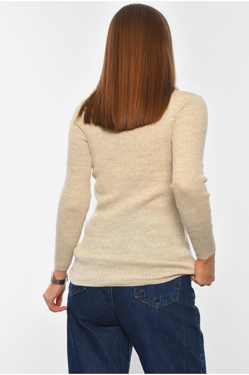 Гольф жіночий однотонний світло-бежевого кольору 4653 194566 Гольф жіночий однотонний світло-бежевого кольору 4653 194566