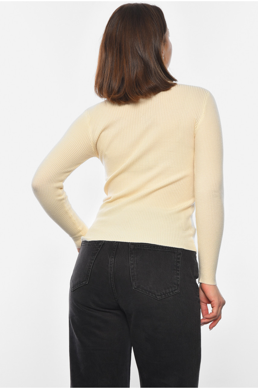 Гольф женский однотонный молочного цвета 709 194567 Гольф женский однотонный молочного цвета 709 194567