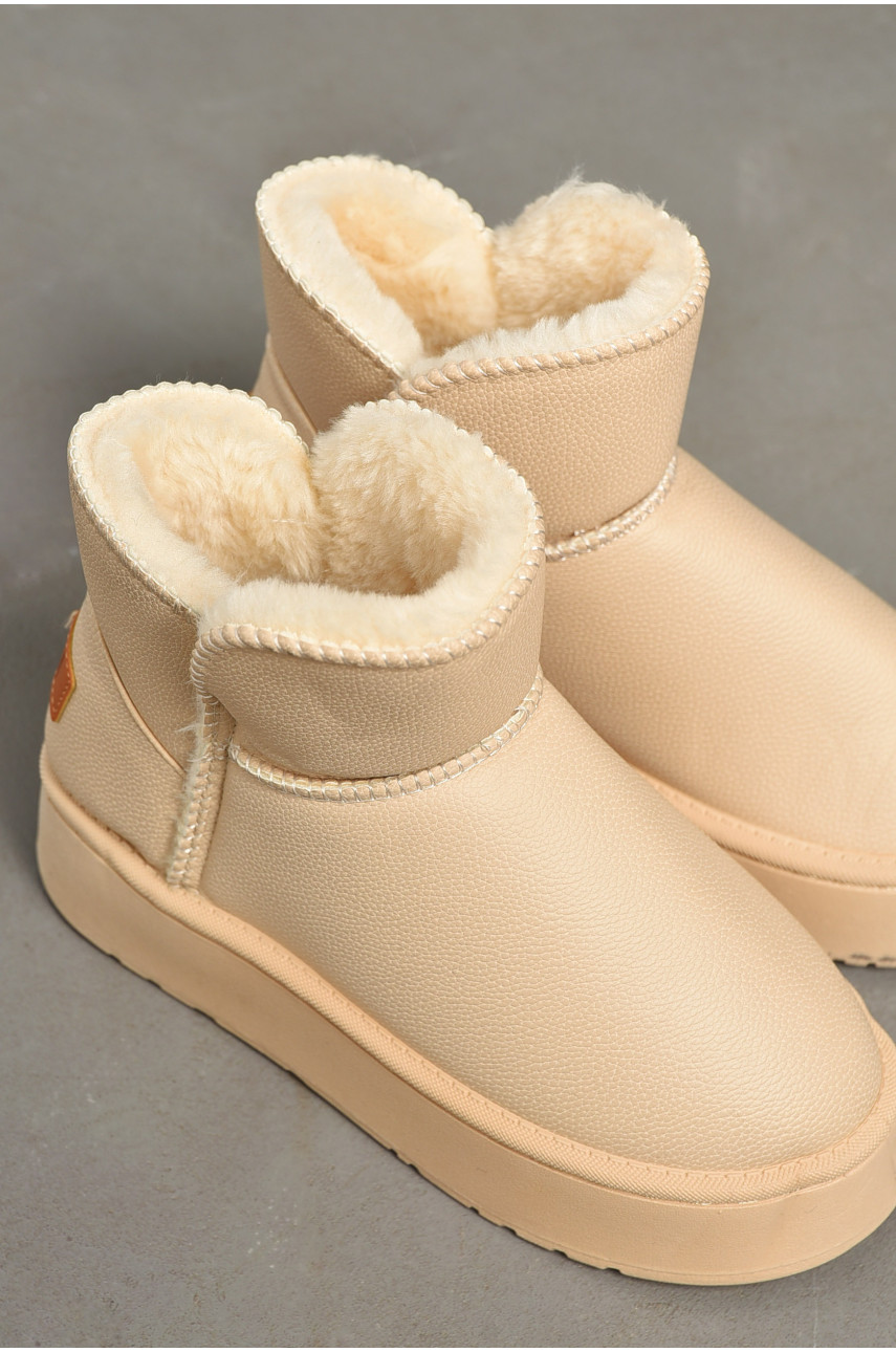 Угги женские на меху бежевого цвета 86-5 194576