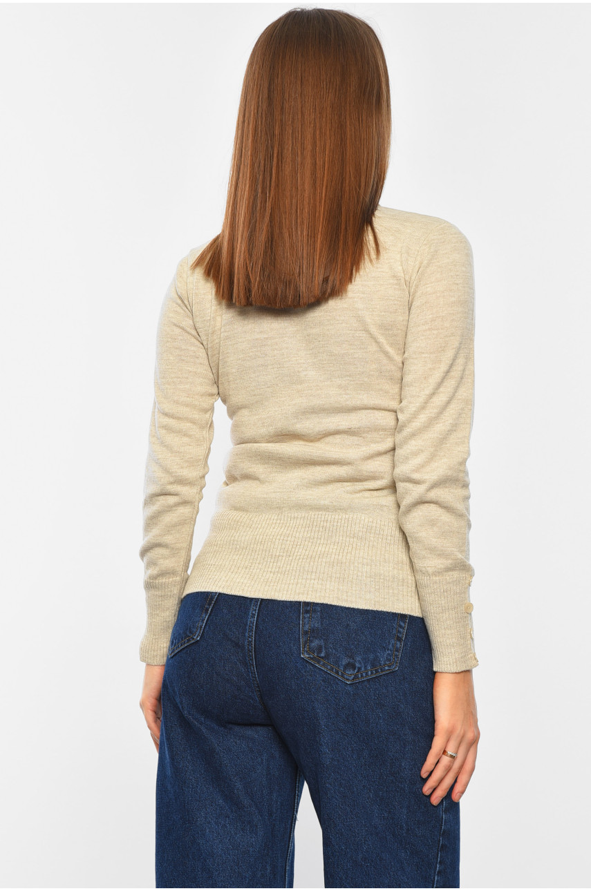 Гольф женский однотонный бежевого цвета 4660 194578 Гольф женский однотонный бежевого цвета 4660 194578