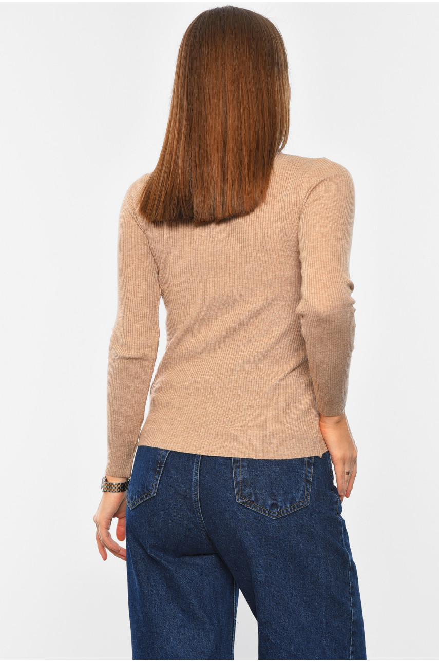 Гольф жіночий однотонний бежевого кольору 709 194598 Гольф жіночий однотонний бежевого кольору 709 194598